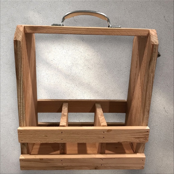 Handmade Wooden 6-Pack Beverage Caddy Carrier with Bottle Opener - Natural - Picture 4 of 9
